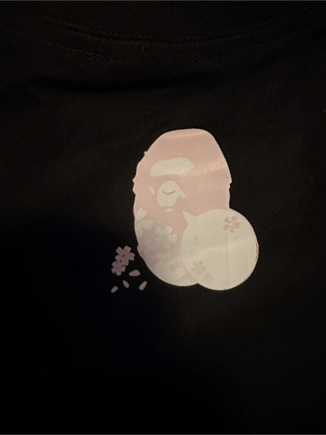 A Bathing Ape T-Shirt Cherry Blossom Graphic Black Size M - photo 2