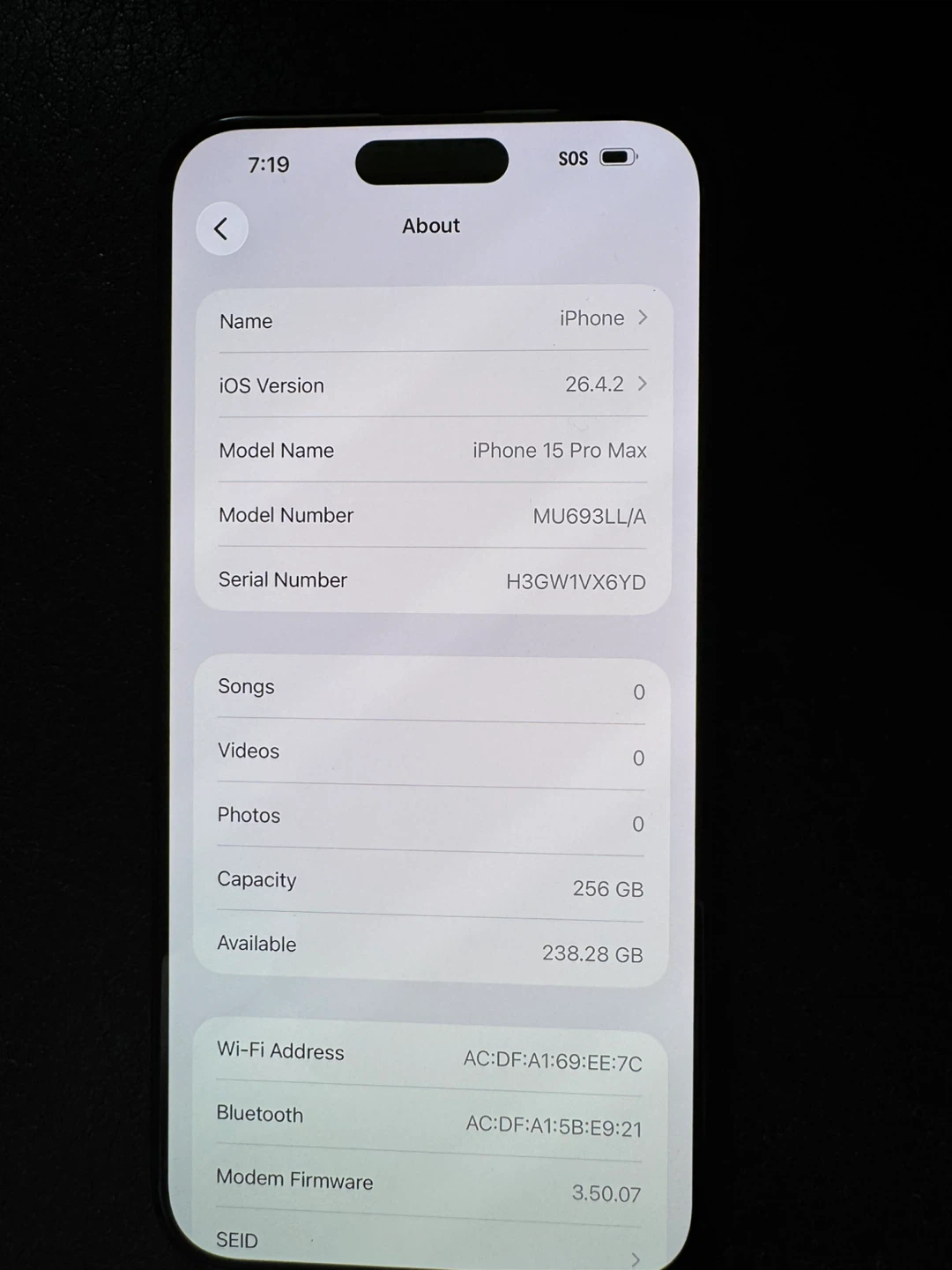 **Apple iPhone 15 Pro Max 256GB – 96% Battery – Unlocked** - photo 3