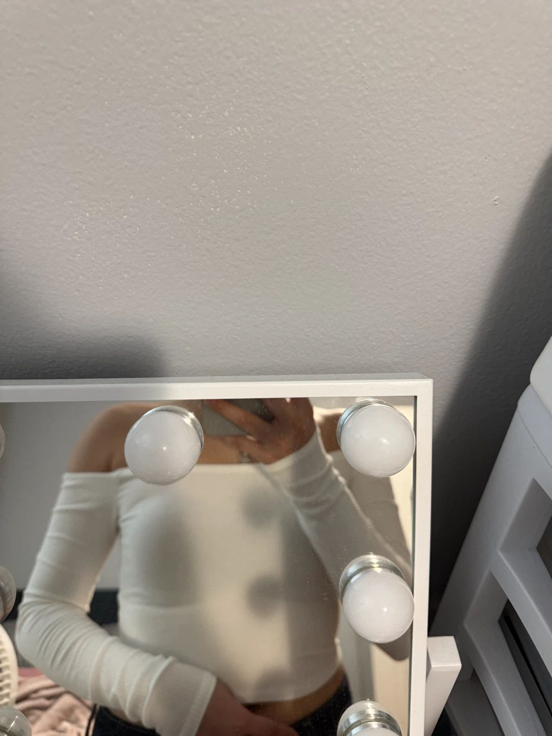 White Off-the-Shoulder Long Sleeve Top - photo 2