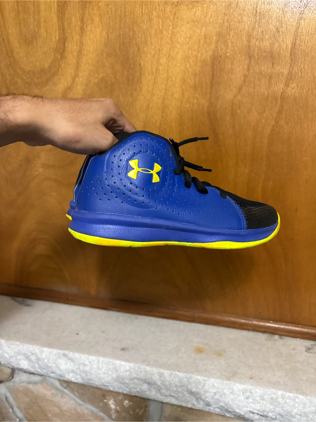 Under Armour Blue & Yellow Basketball Shoes - photo 3