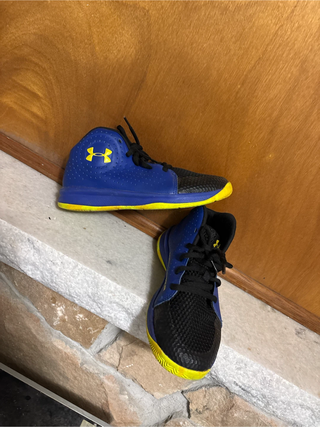 Under Armour Blue & Yellow Basketball Shoes - photo 4