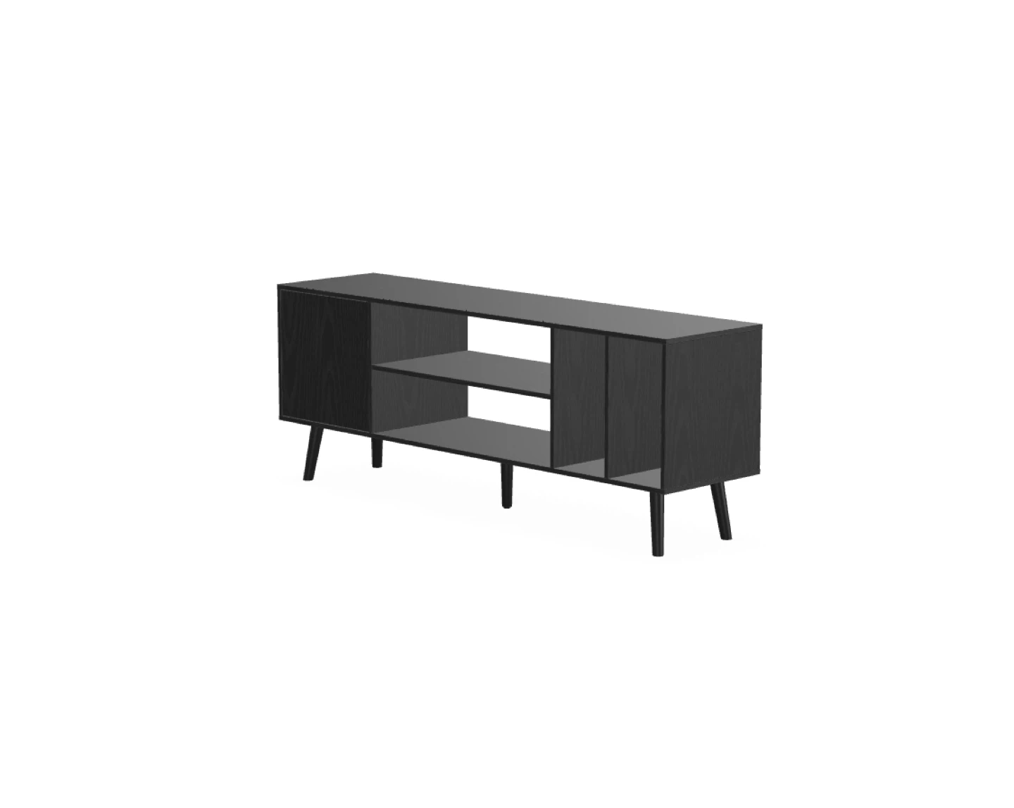 Black TV Stand with Storage - photo 2