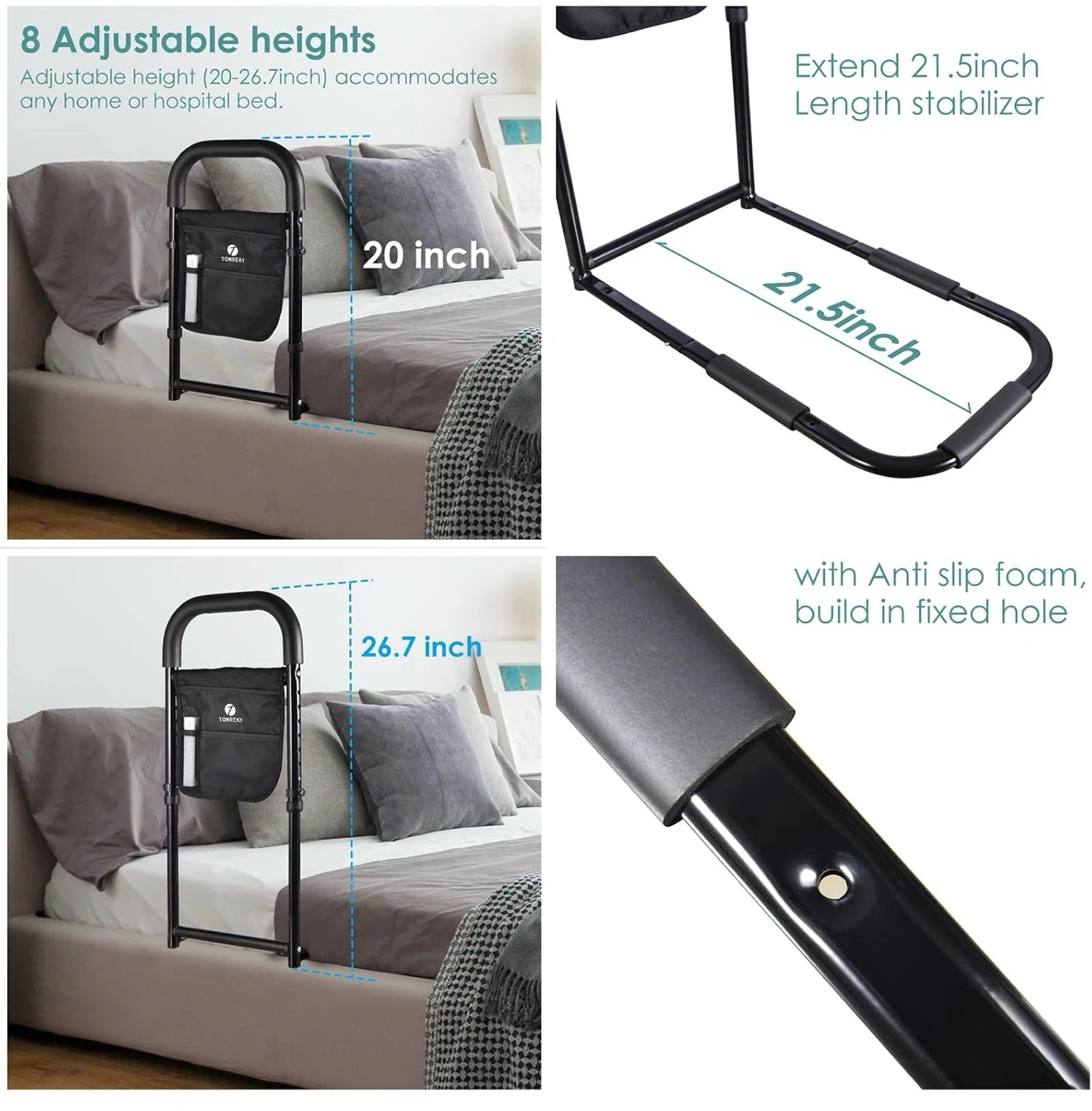 TOMREKY Bed Rail with light. - photo 2