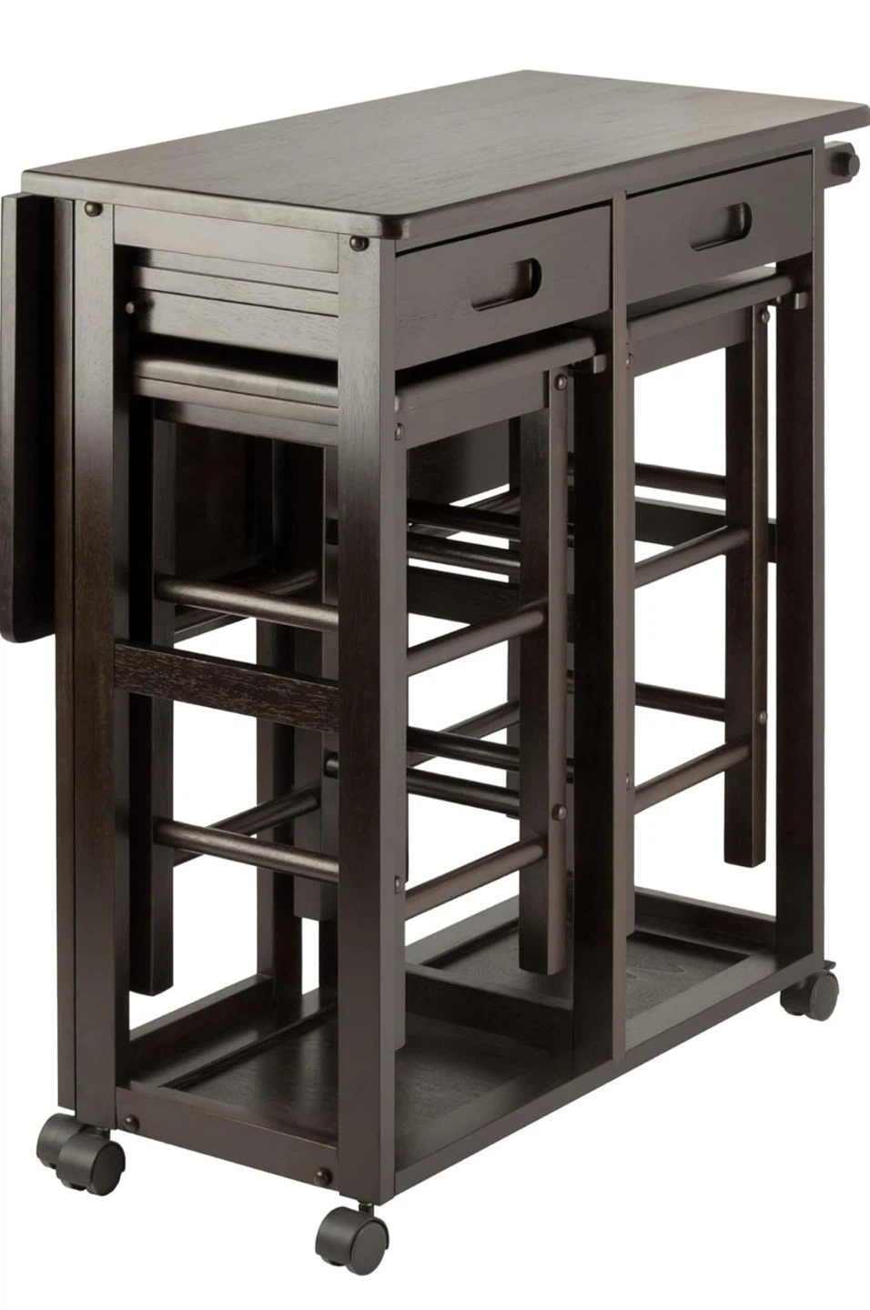 Winsome Suzanne Kitchen Table Set with Stools (Coffee Finish)⁠