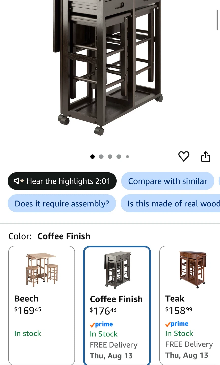 Winsome Suzanne Kitchen Table Set with Stools (Coffee Finish)⁠ - photo 2