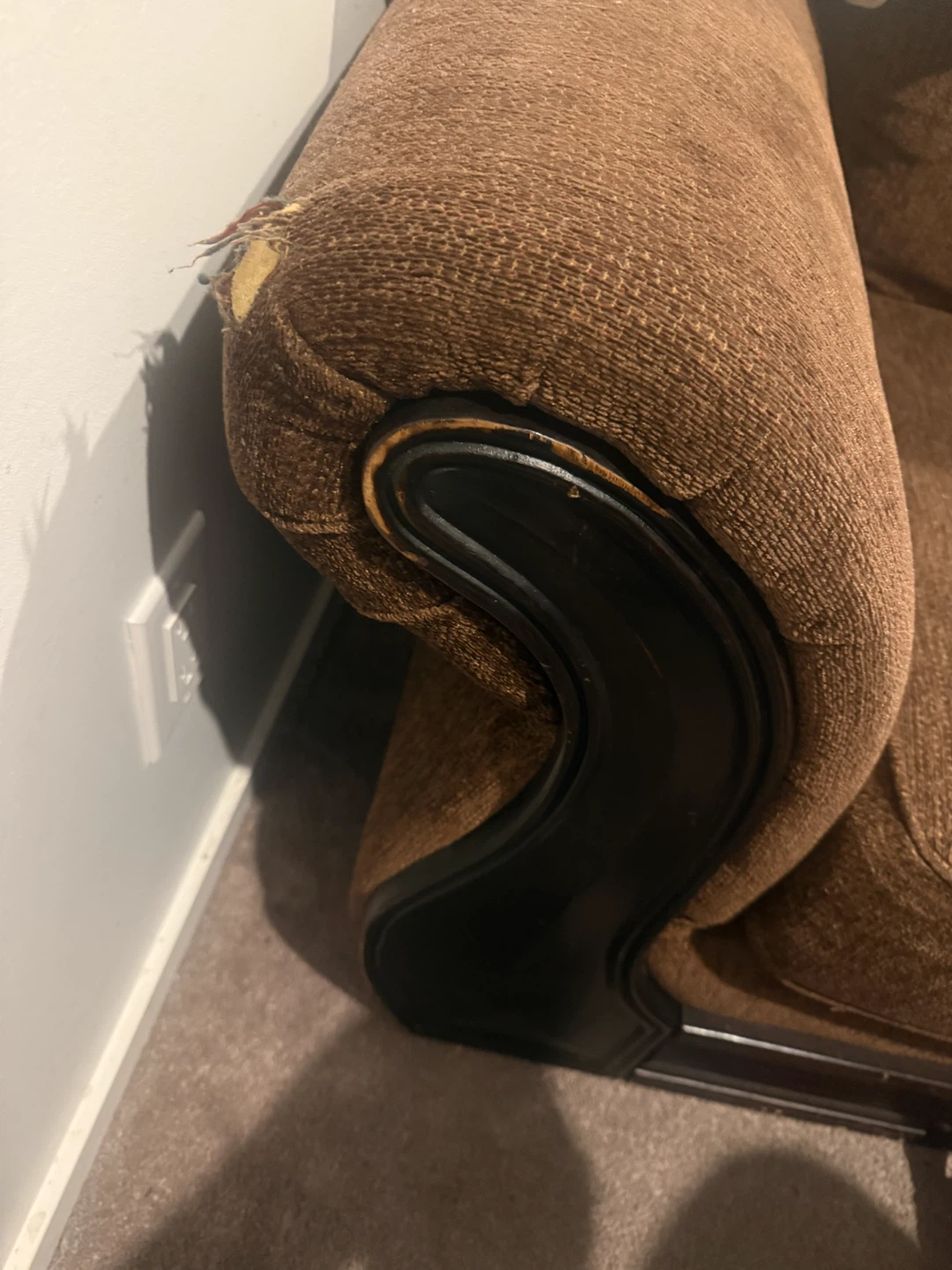 Brown Loveseat Couch - photo 3