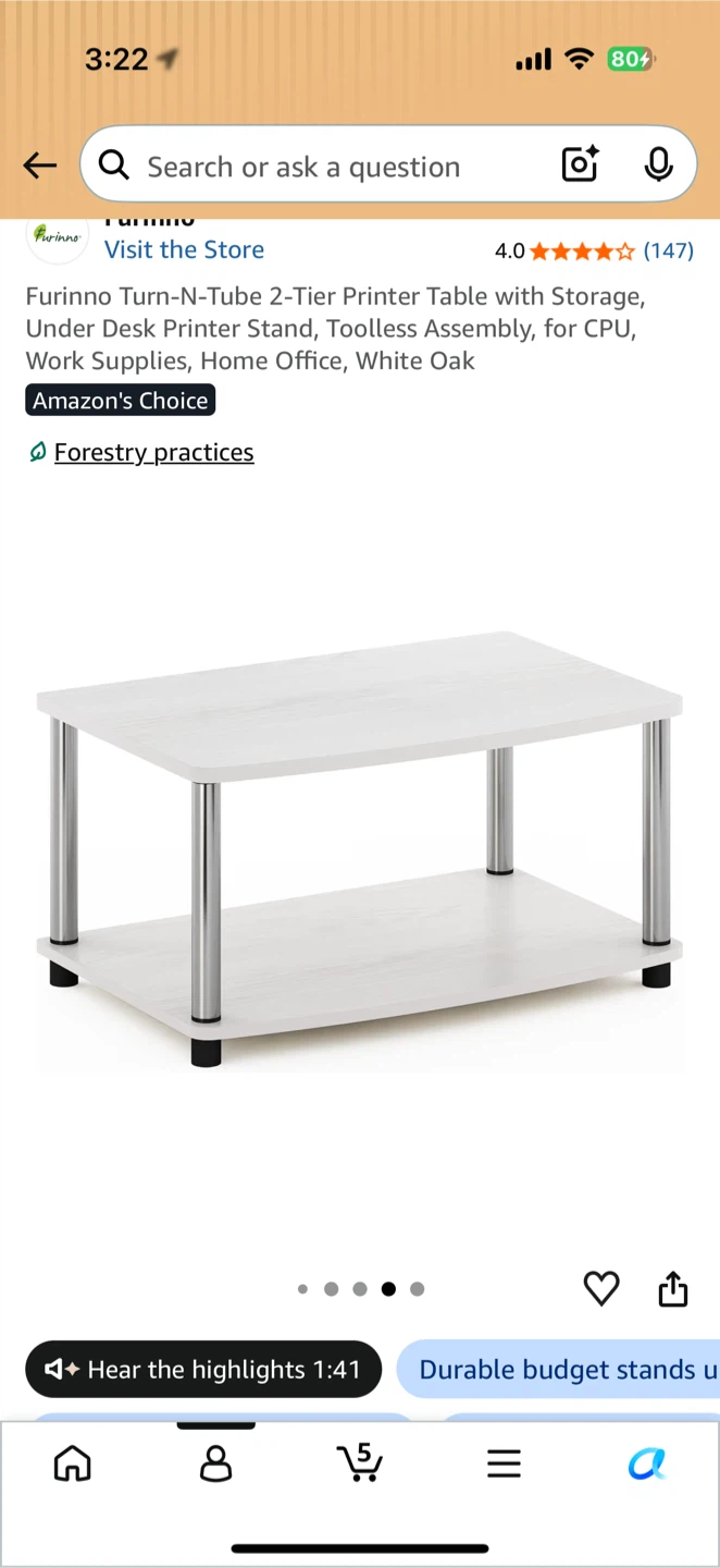 Furino 2-Tier Printer Table
