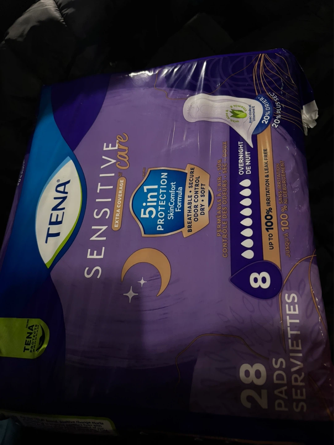 TENA Sensitive Care Overnight Pads - 28 Count