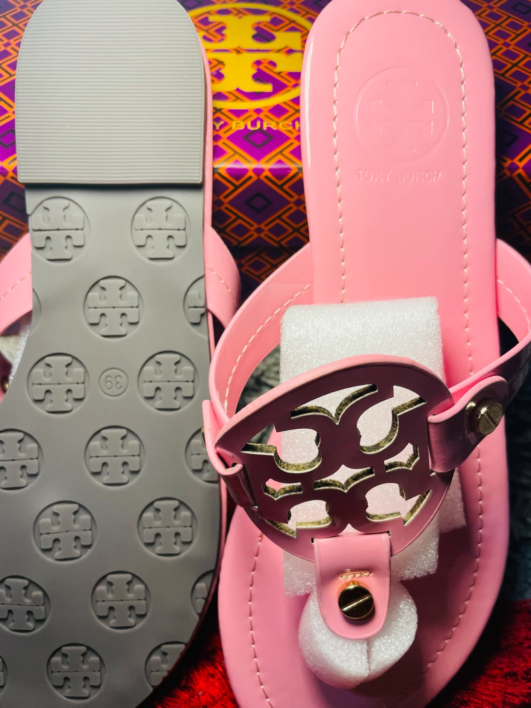Tory Burch Pink Jelly Flip Flops - photo 3