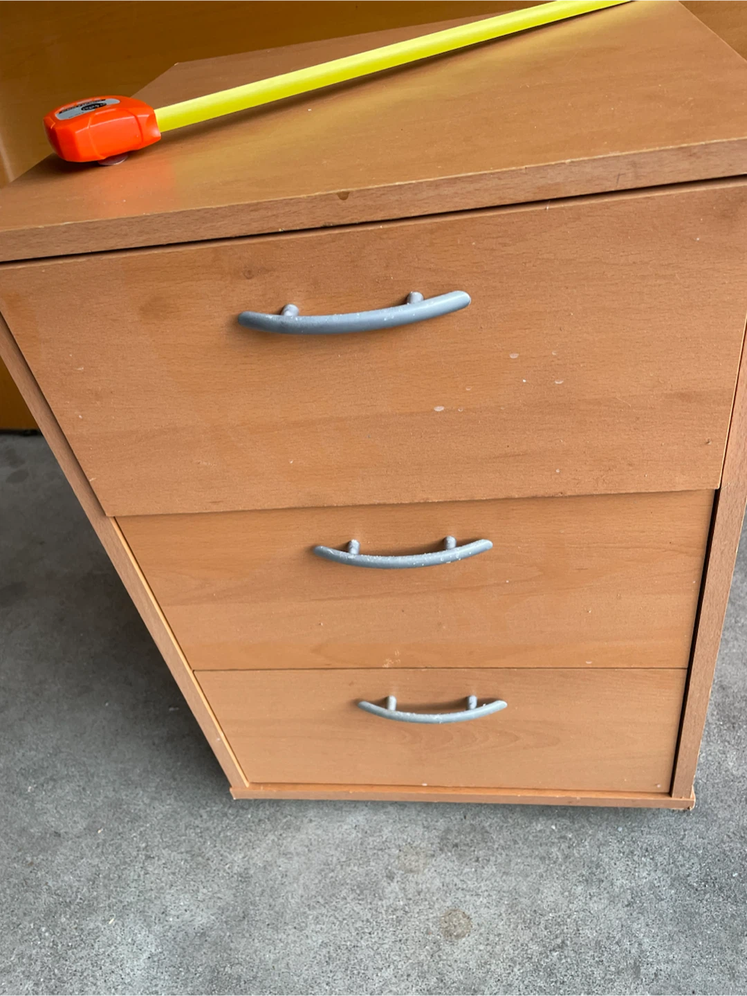 IKEA beech Three-Drawer Filing Cabinet