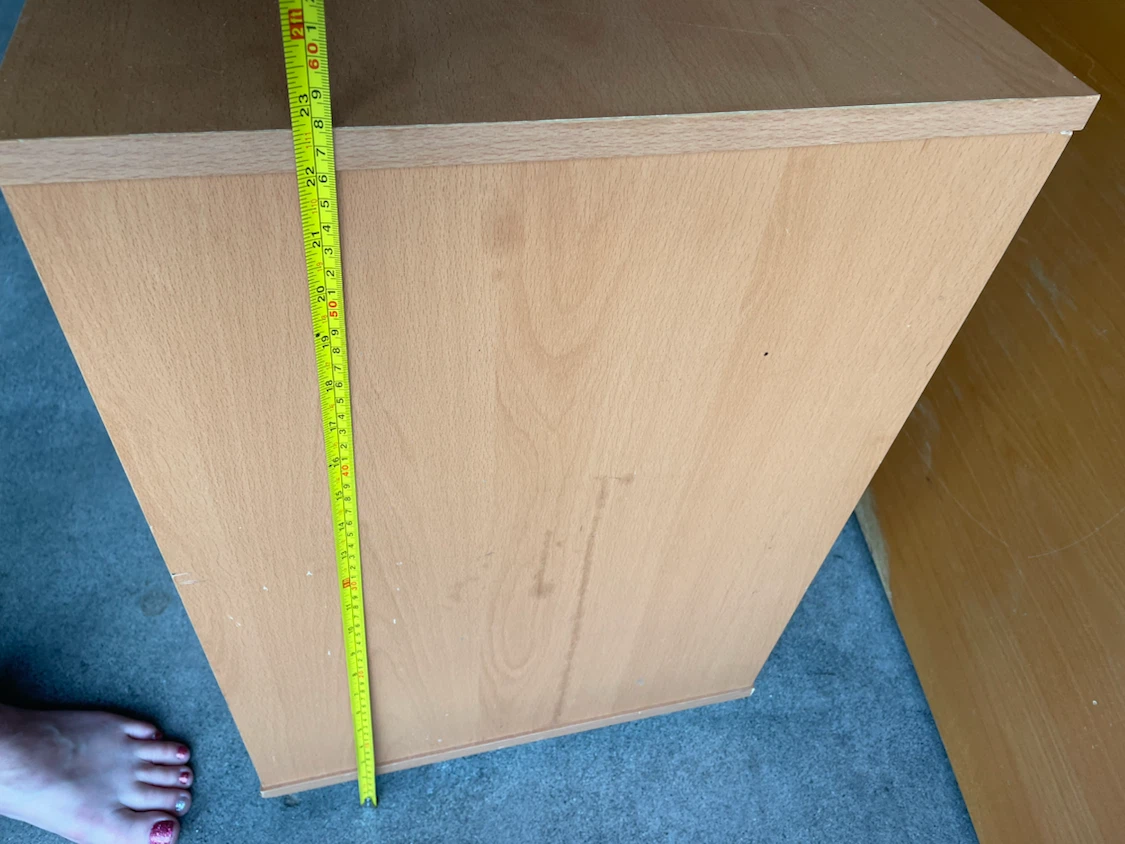 IKEA beech Three-Drawer Filing Cabinet - photo 2