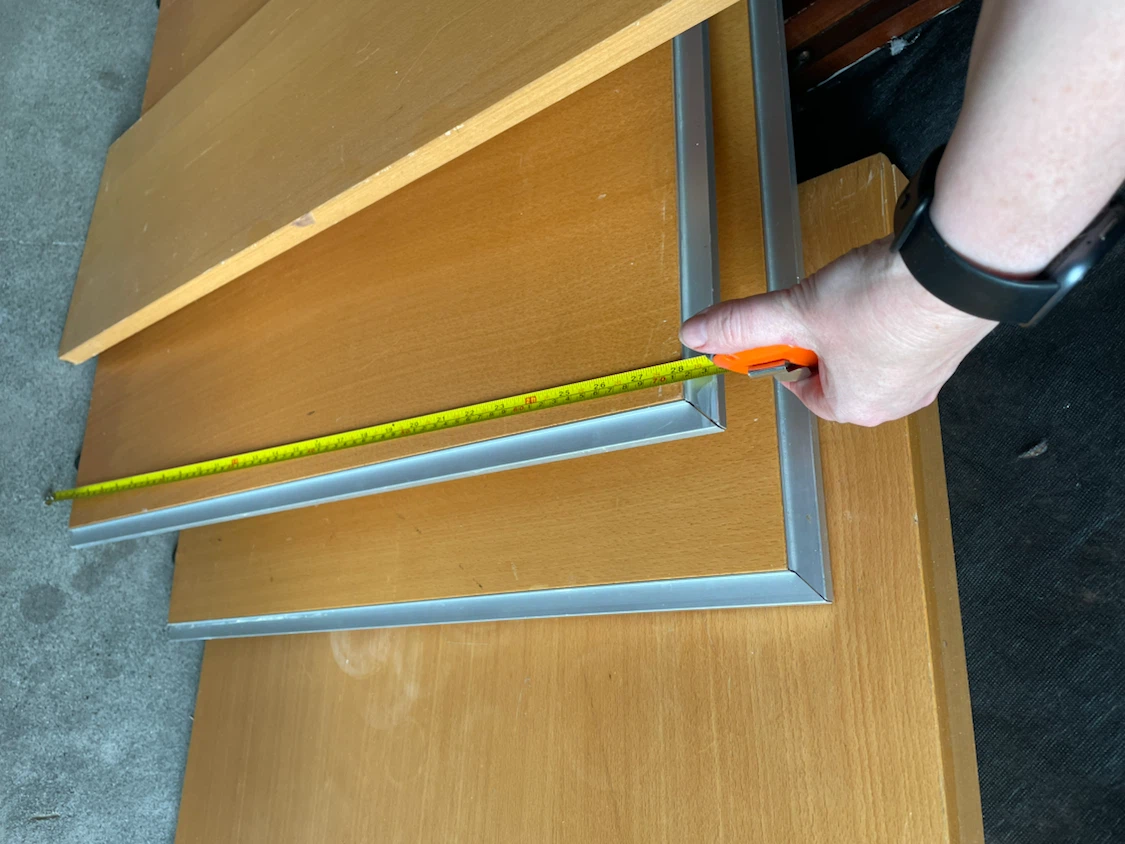 IKEA beech desk with Silver Trim - photo 3