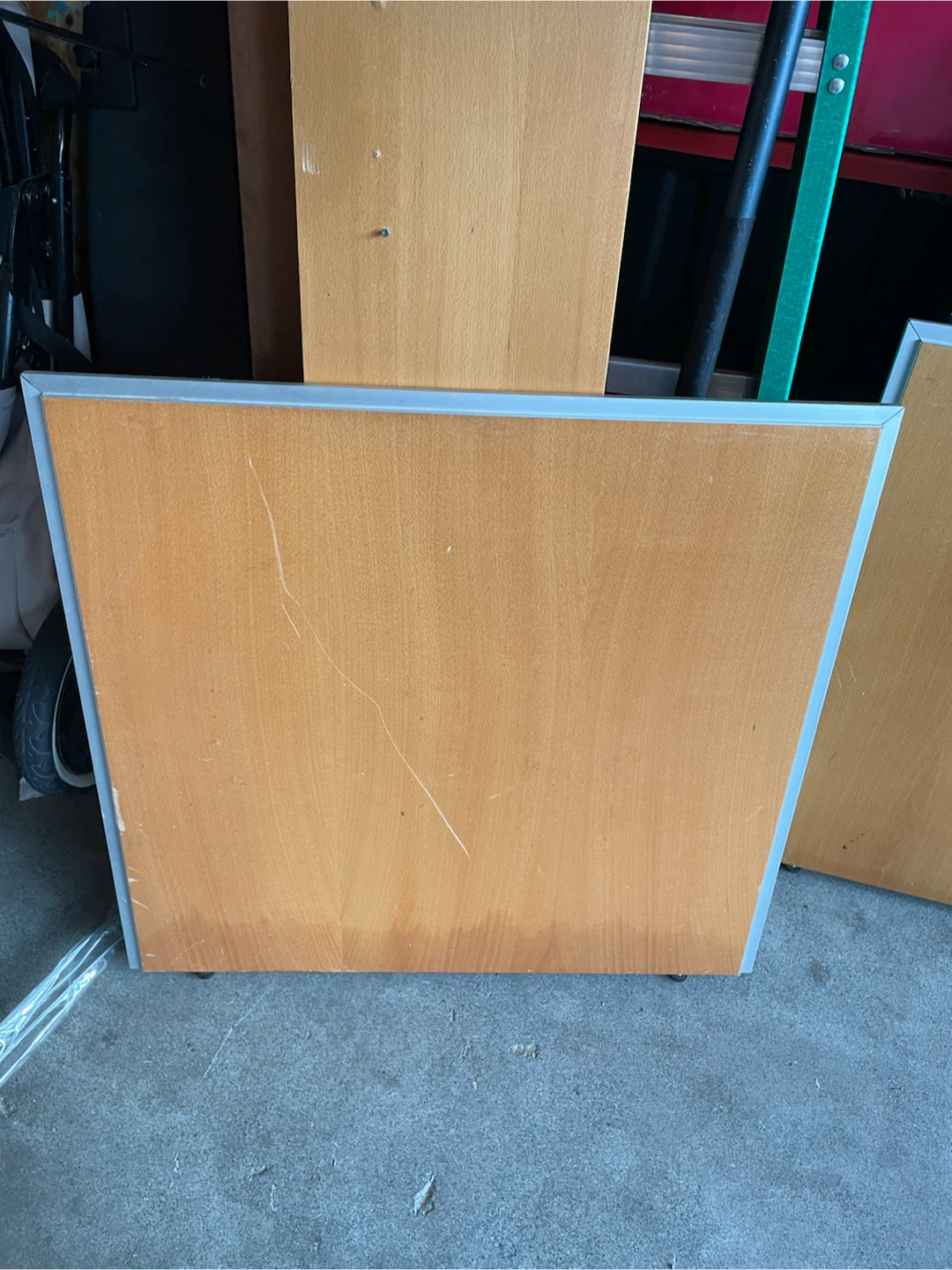 IKEA beech desk with Silver Trim - photo 5