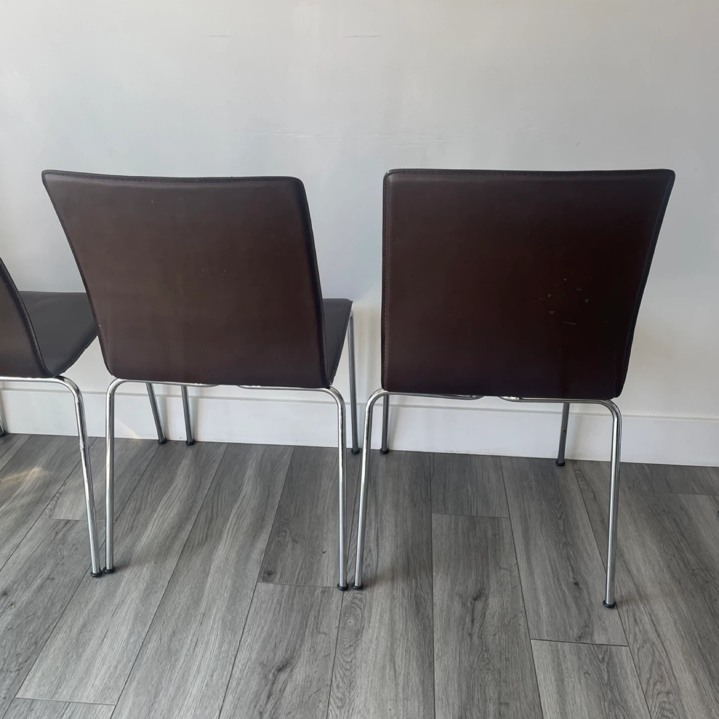 4 Leather Dining Chairs - photo 4