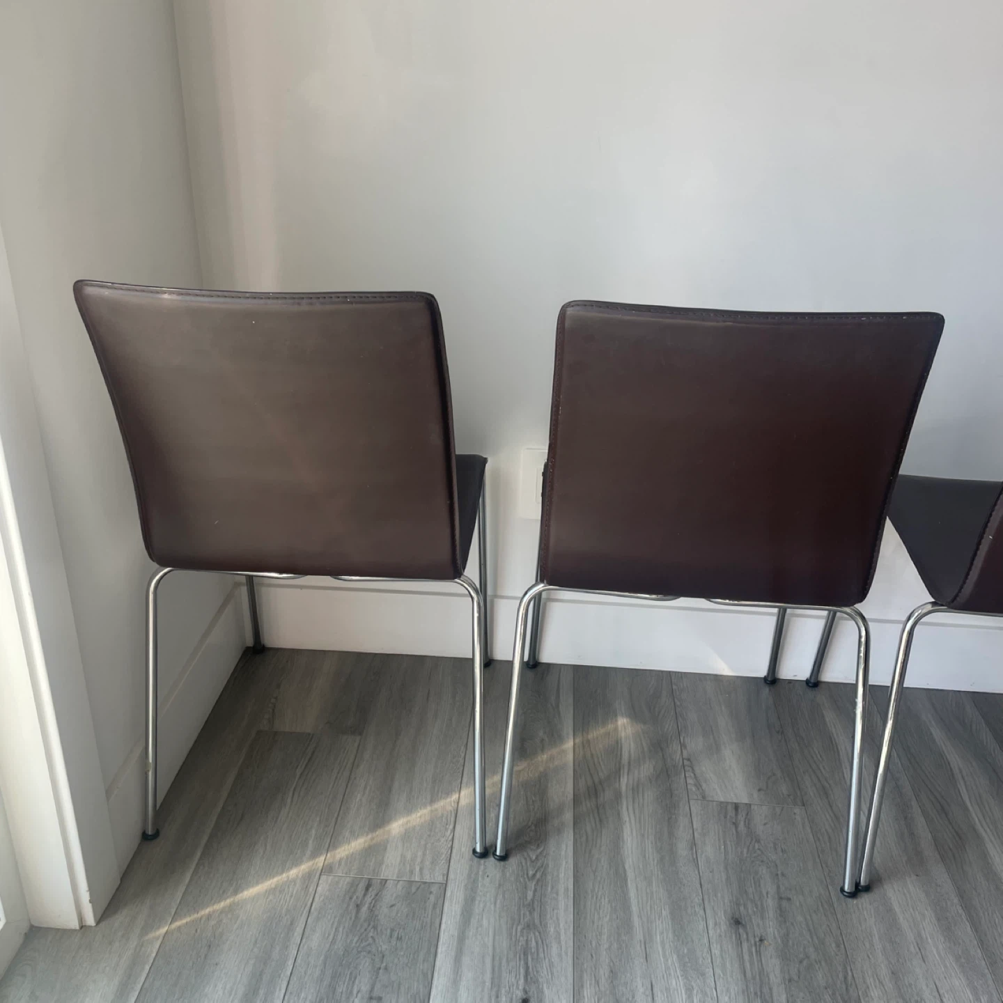 4 Leather Dining Chairs - photo 5