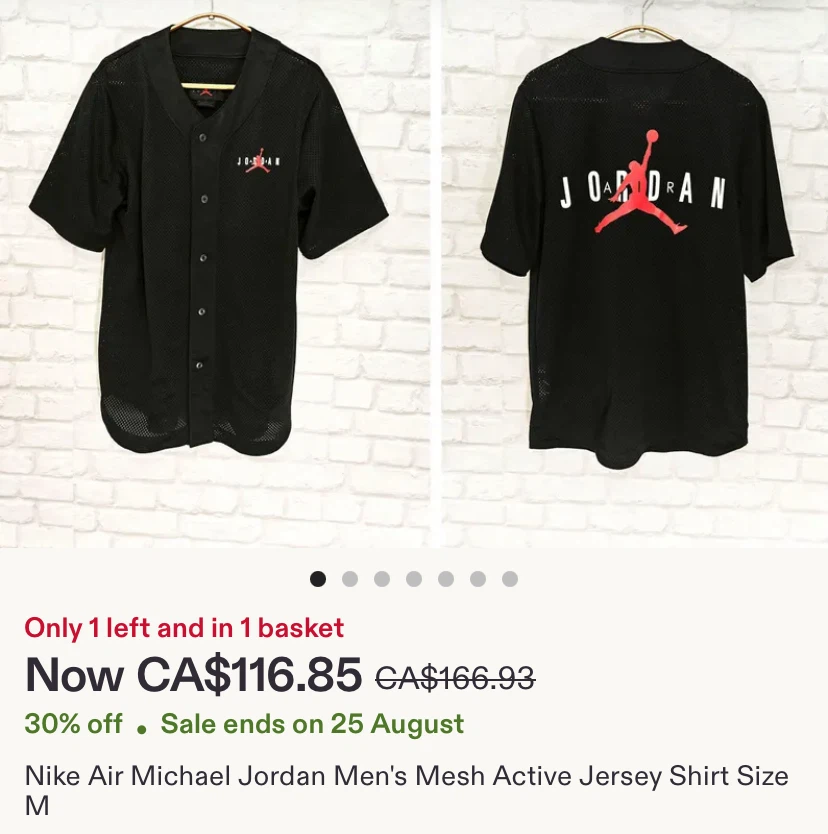 Nike Air Jordan Men's Mesh Active Jersey