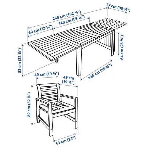 IKEA APPLARÖ drop leaf table - photo 3