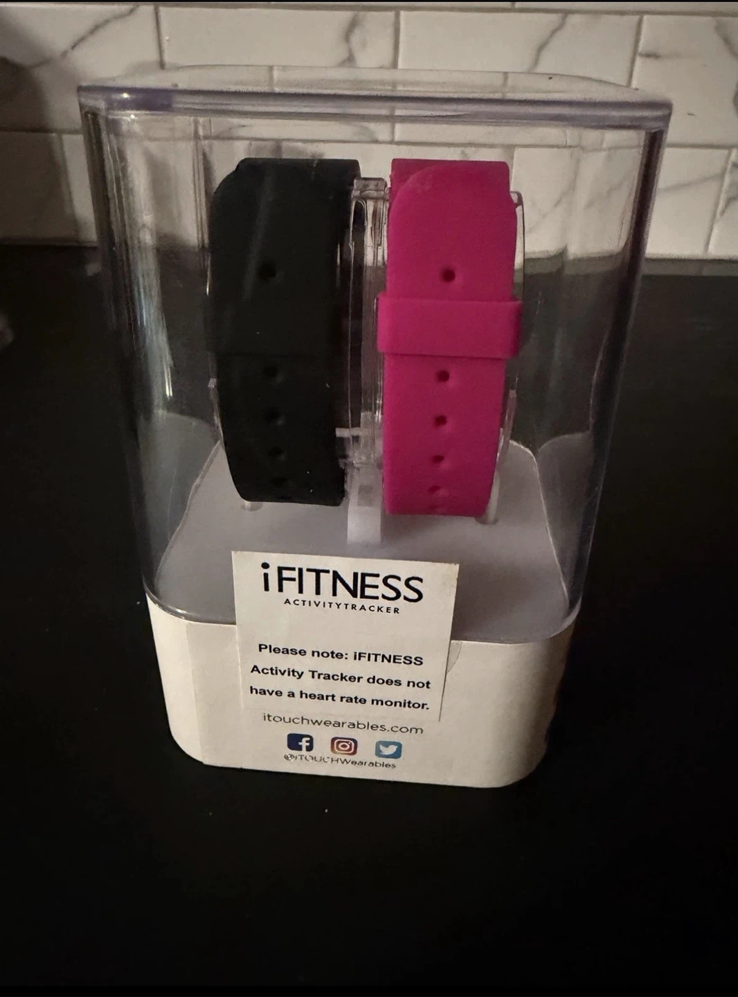 iFitness Activity Tracker with Black and Pink Bands - photo 2