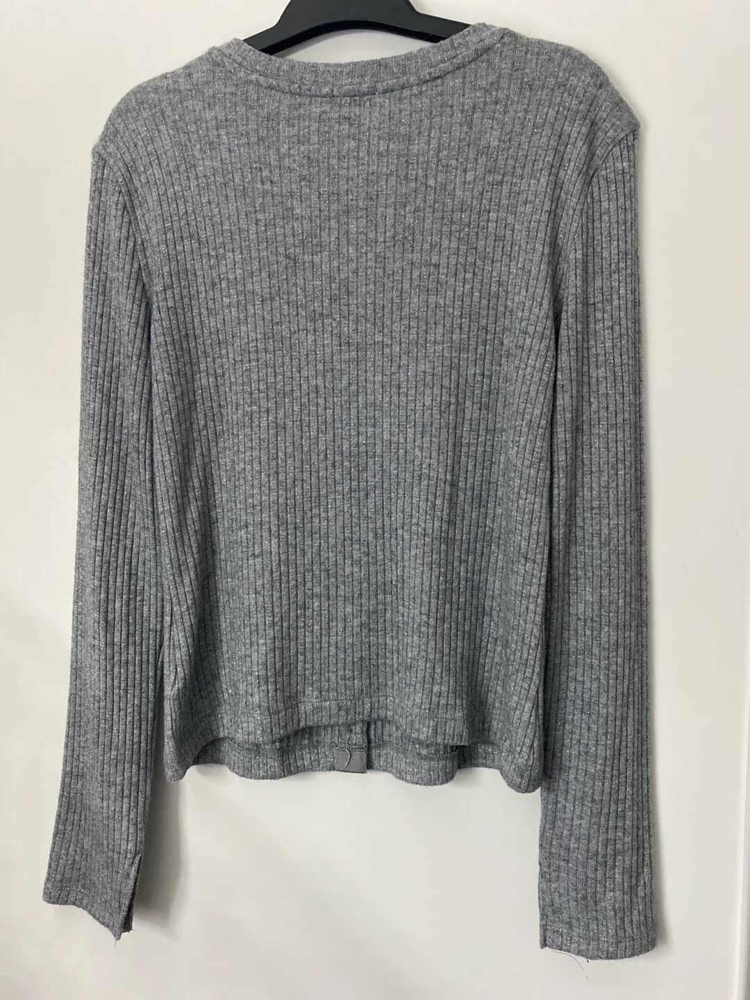 Aerie Ribbed Grey Button-Up Cardigan - photo 4