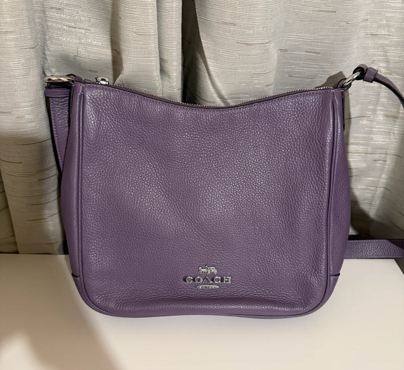 Coach Purple Leather Crossbody Bag