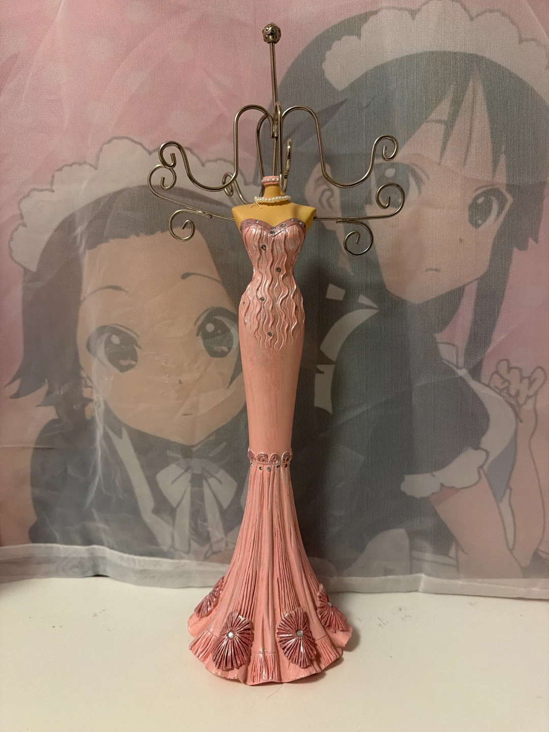 Pink Dress Jewelry Stand
