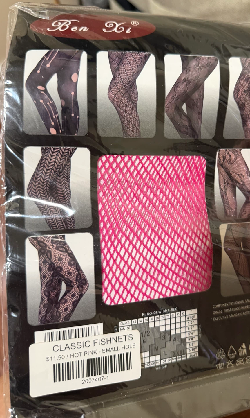 Ben Xi Classic Fishnets - Hot Pink, Small Hole - photo 2