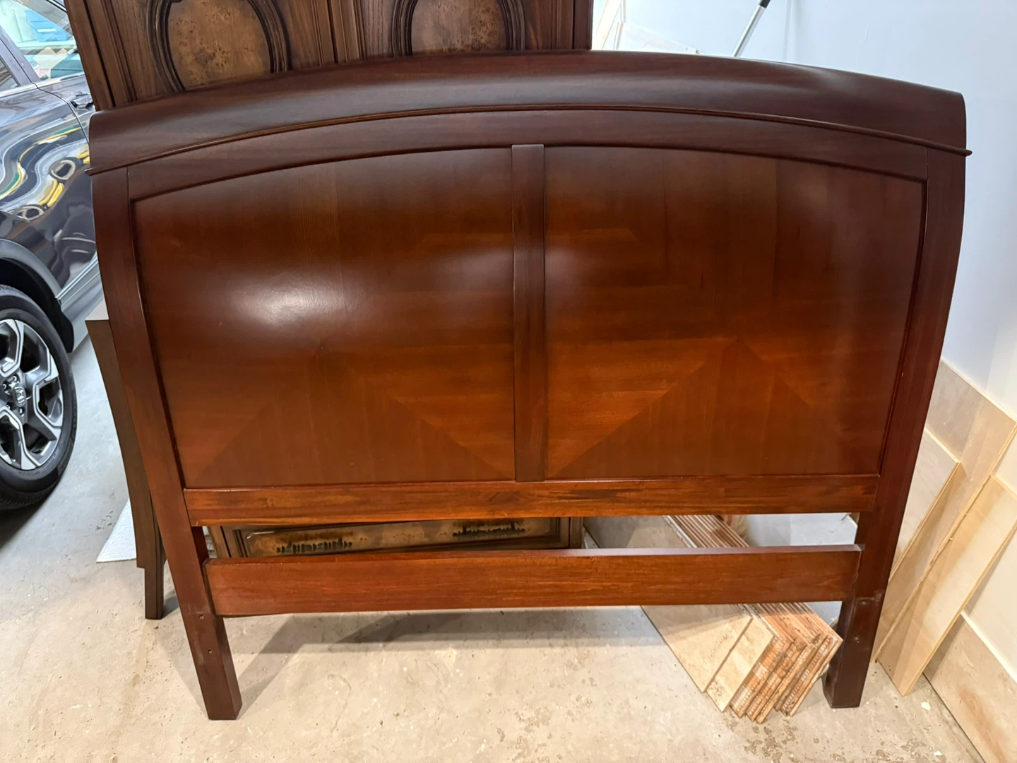 Dark Solid Wood Headboard - photo 2