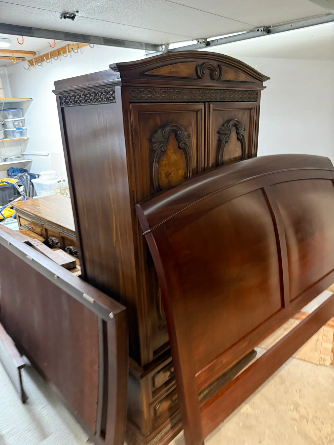 Dark Solid Wood Headboard - photo 3