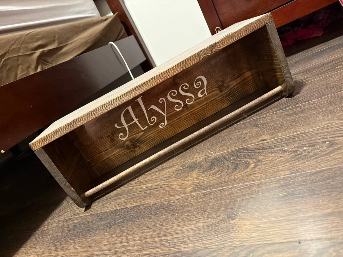 FREE Personalized Wooden Wall Shelf