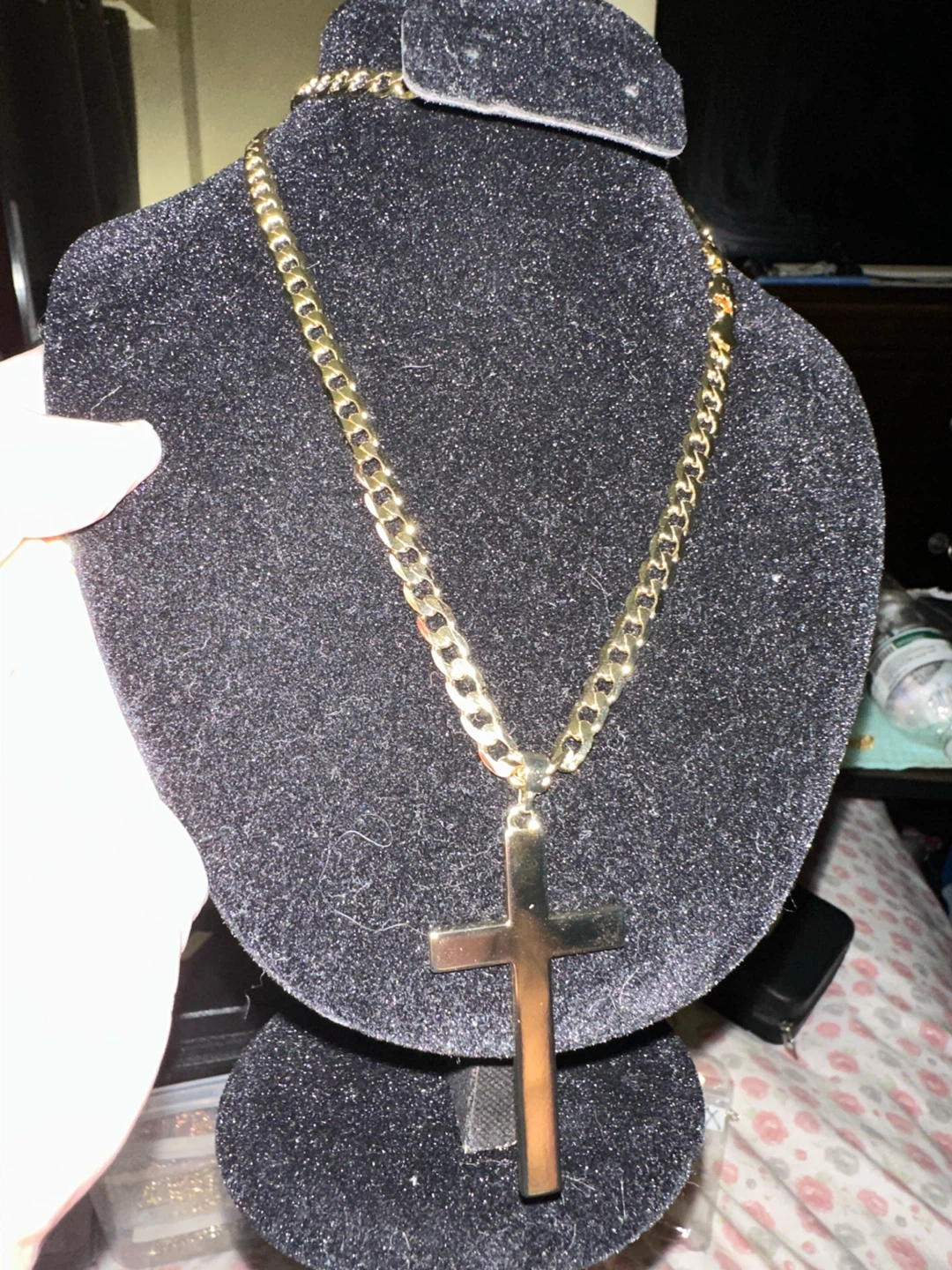 14k gold laminated Cross Pendant Necklace - photo 4