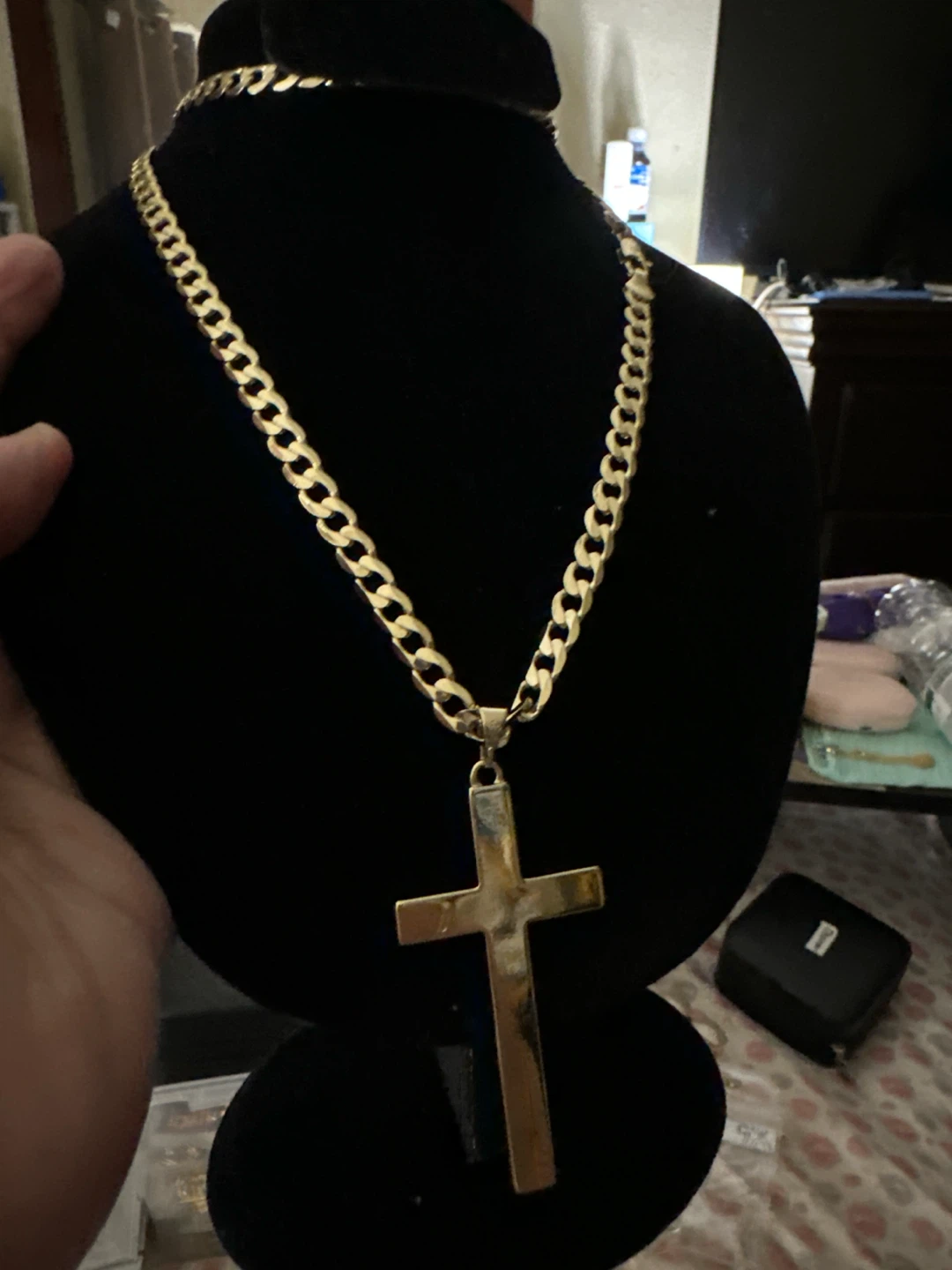 14k gold laminated Cross Pendant Necklace