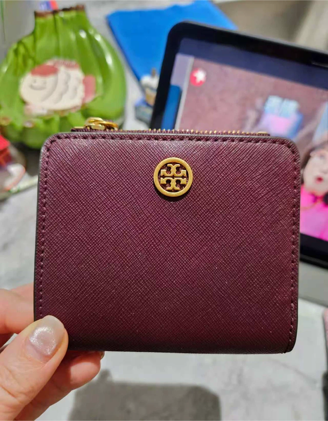Tory Burch Burgundy Leather Wallet - NEED TO SELL EVERYTHING