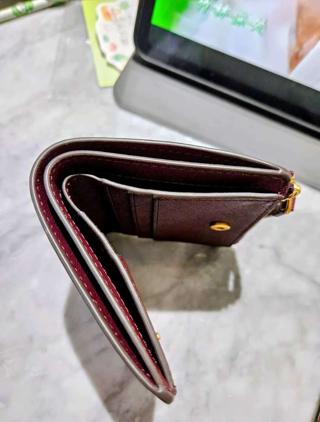 Tory Burch Burgundy Leather Wallet - NEED TO SELL EVERYTHING - photo 4