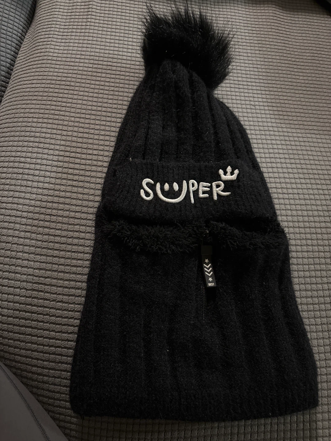 Black Knit Beanie /mask