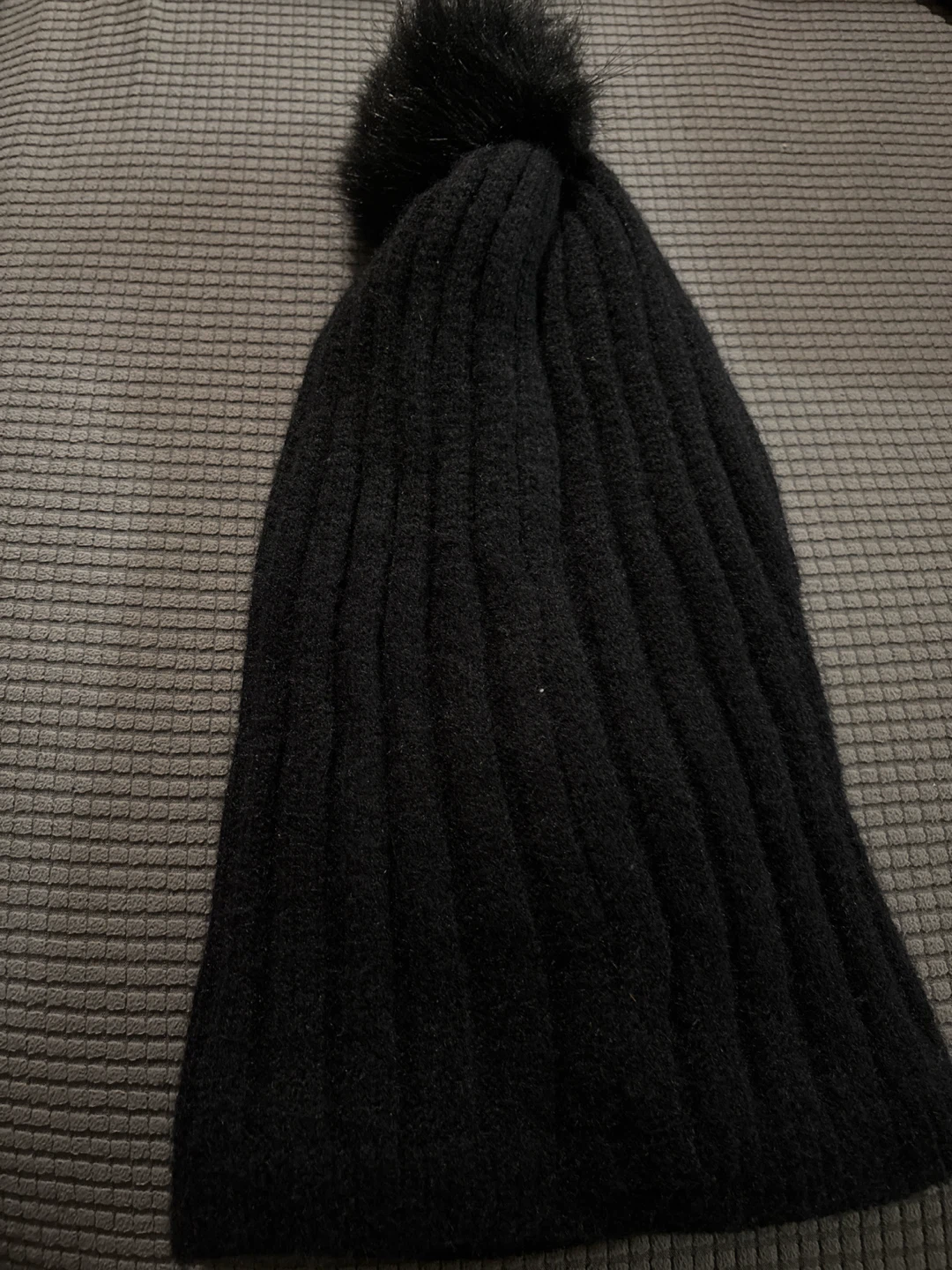 Black Knit Beanie /mask - photo 2