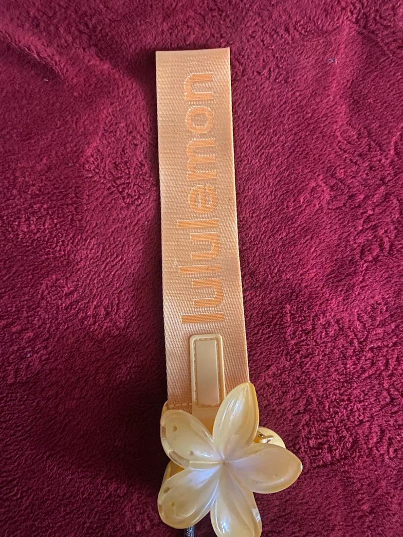 Lululemon Keychain with Flower Charm