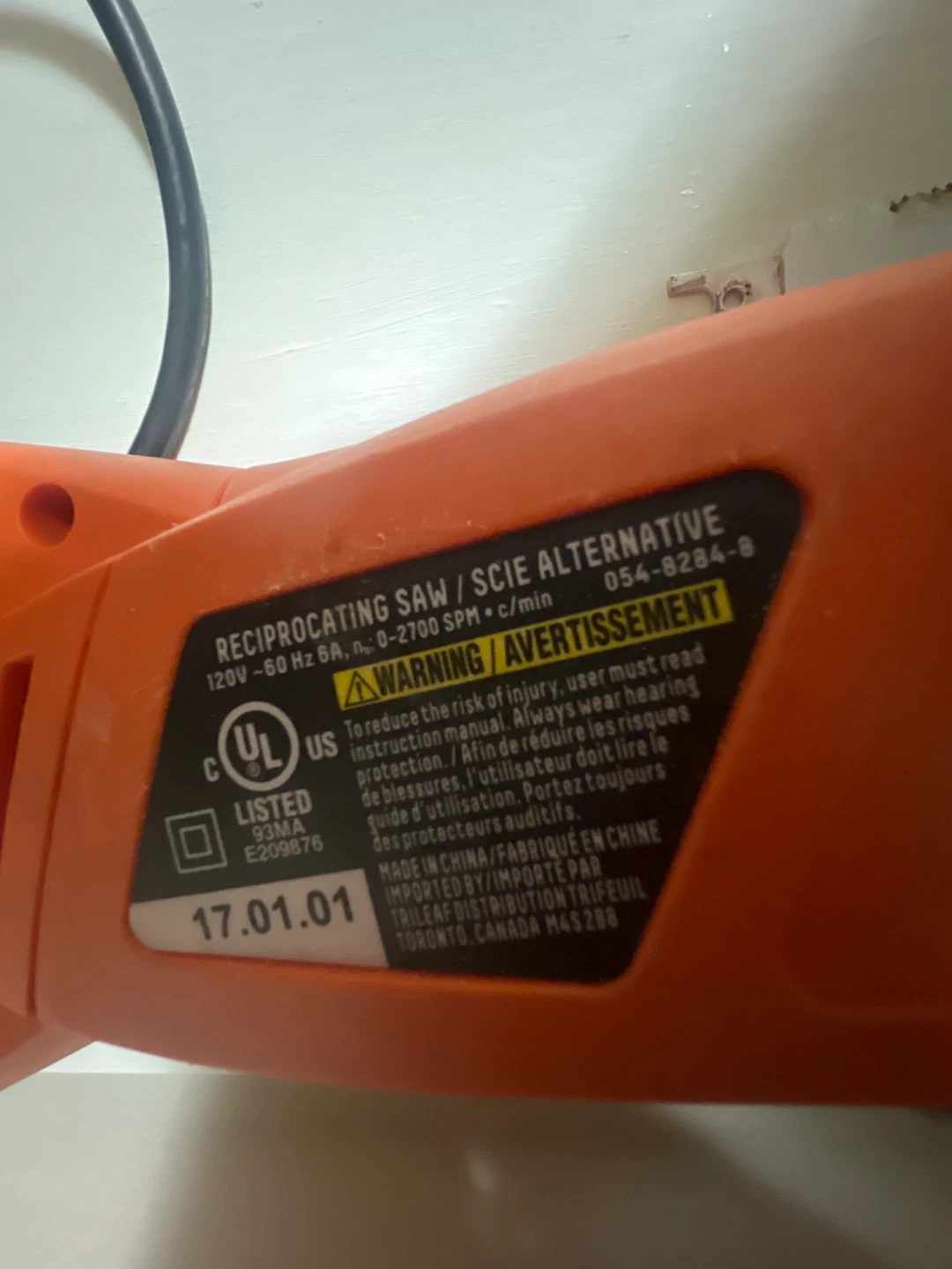 Certified 6A Variable Speed Corded Reciprocating Saw - photo 3