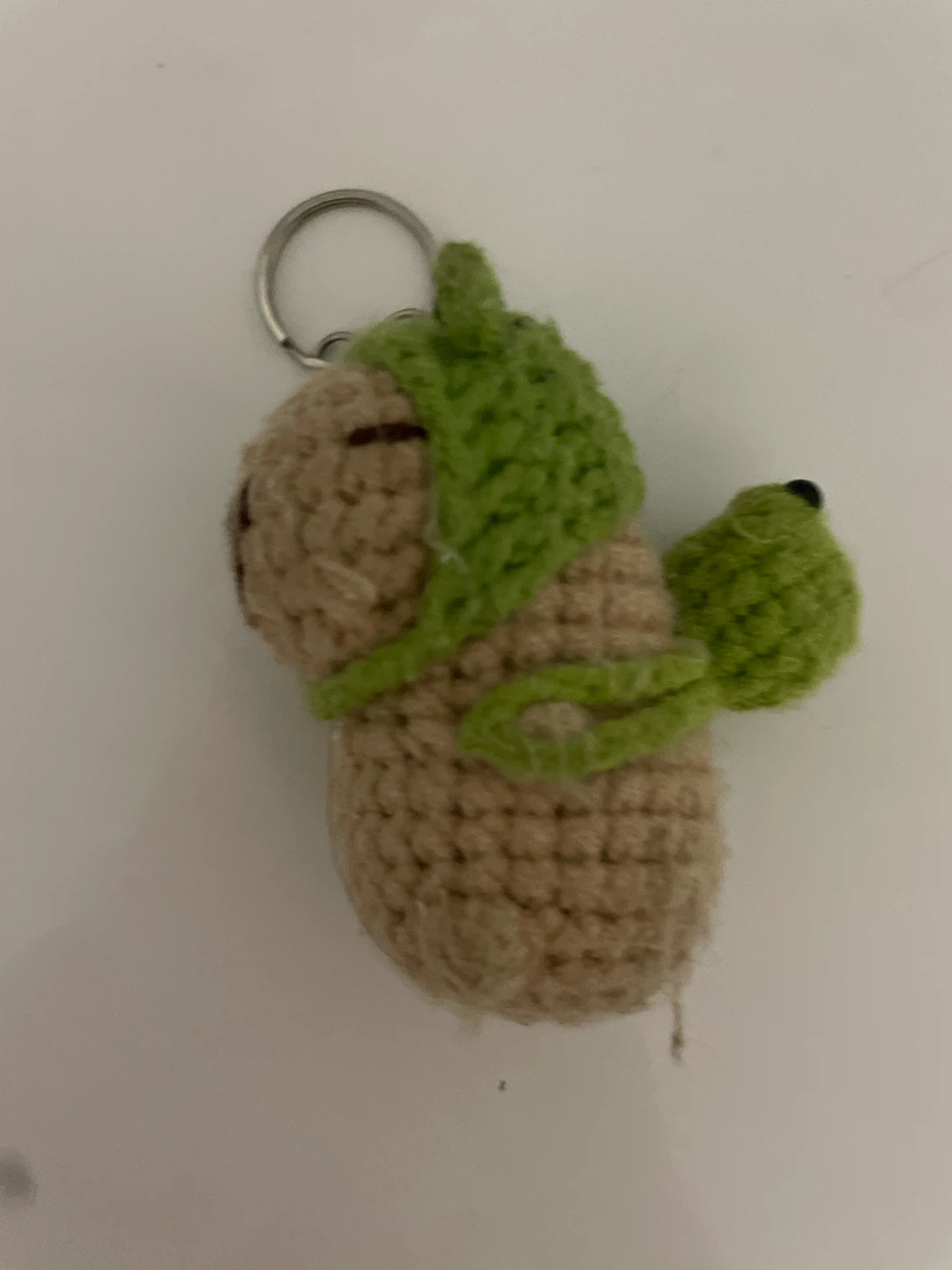 Homade capybara frog keychain