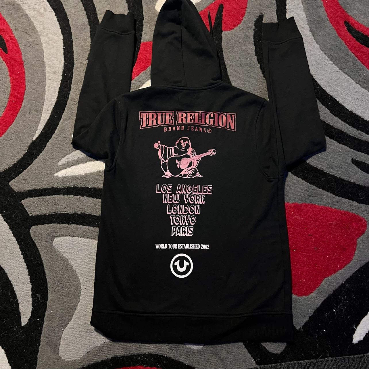 True Religion Black Zip-Up Hoodie