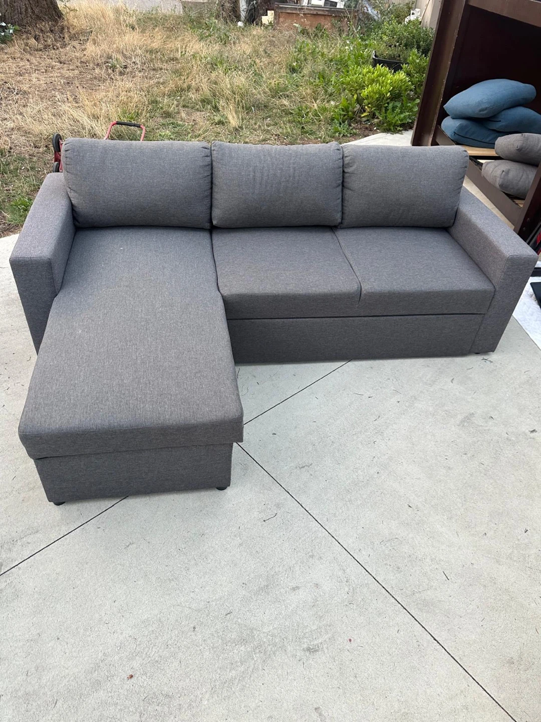 Grey Sectional Sofa with Storage - photo 4