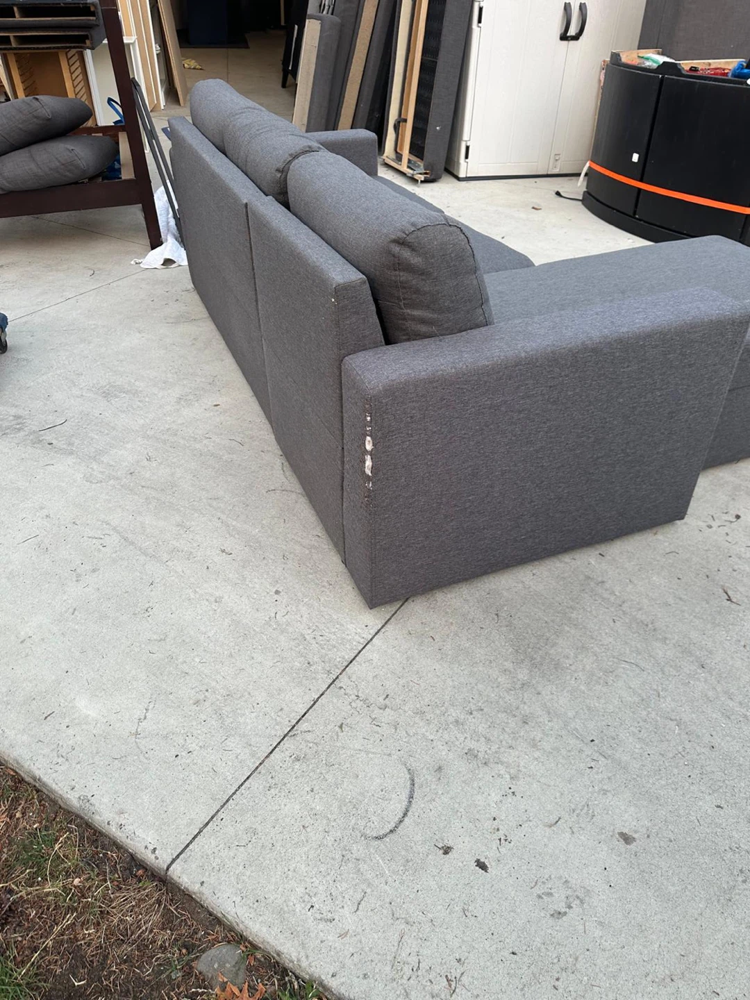Grey Sectional Sofa with Storage - photo 5
