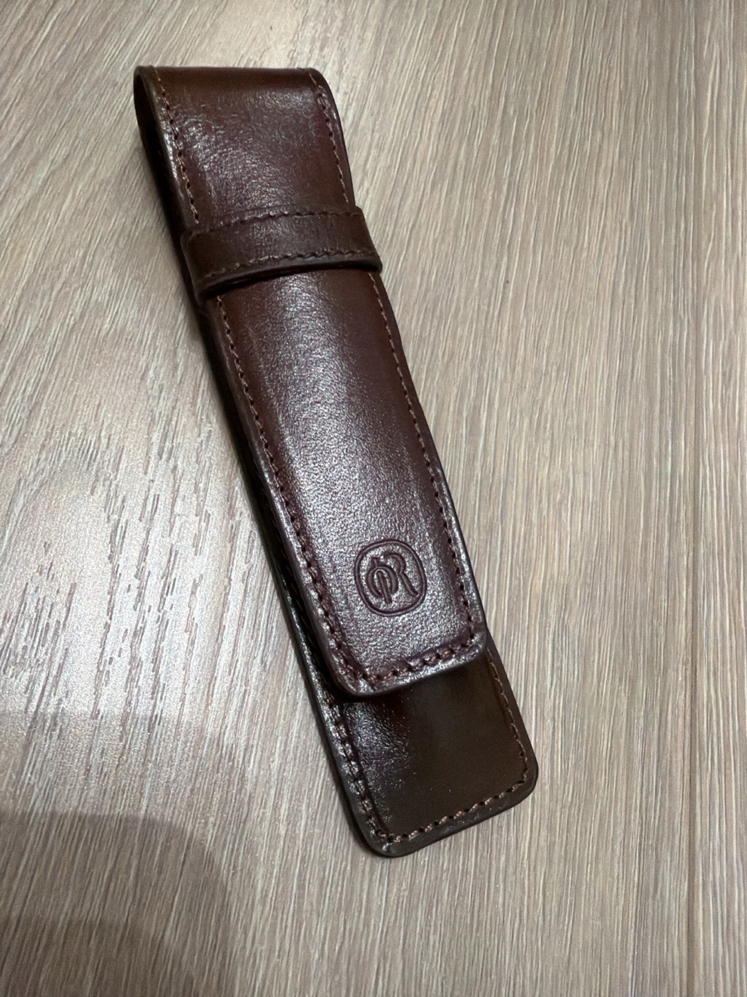 BRAND NEW Genuine Brown Leather Pen Case