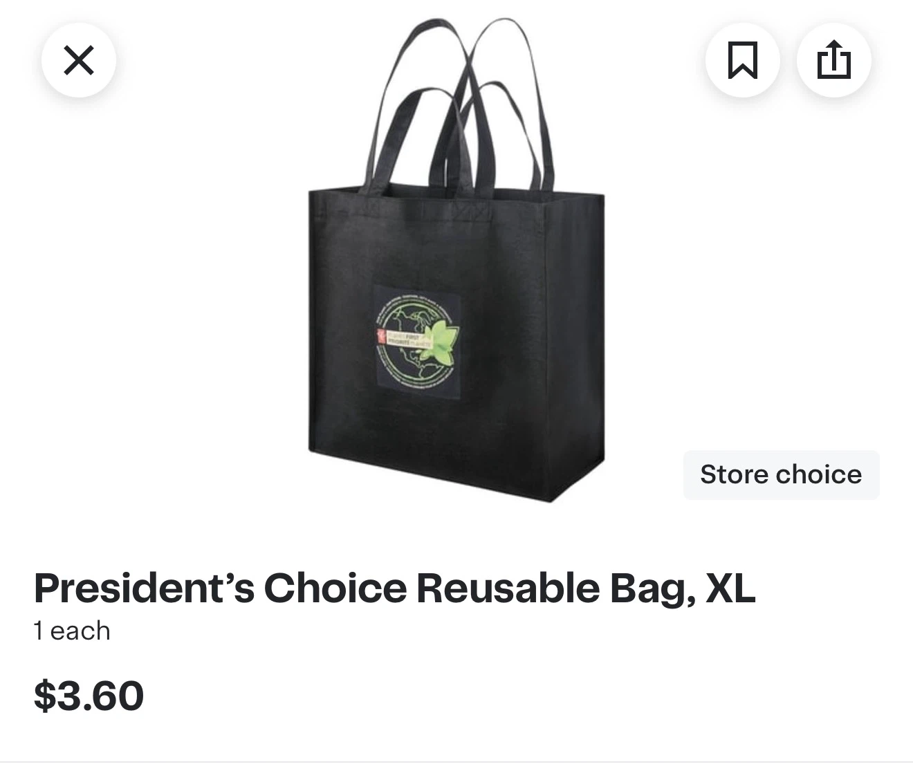 President's Choice Reusable Bags - XL (multiple qty) - photo 3