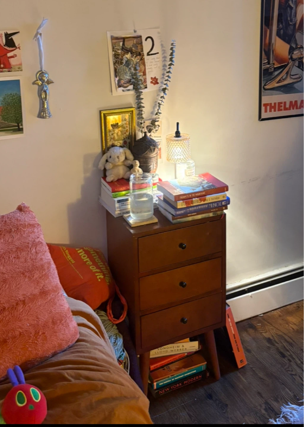 Wooden 3-Drawer Nightstand