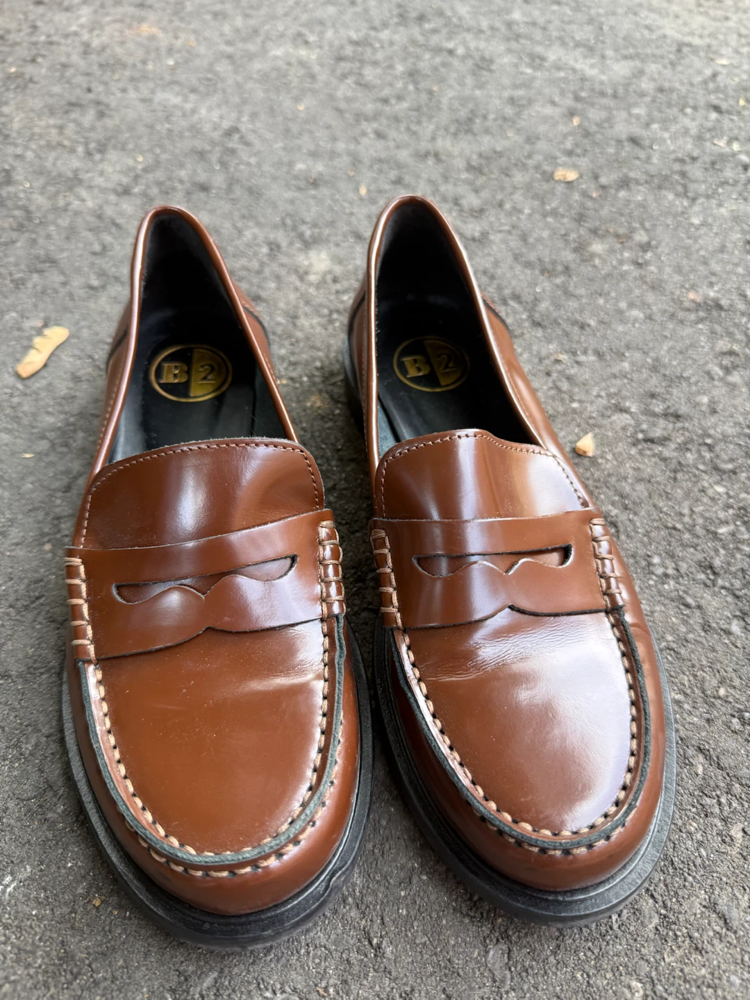 Brown Patent Leather Loafers