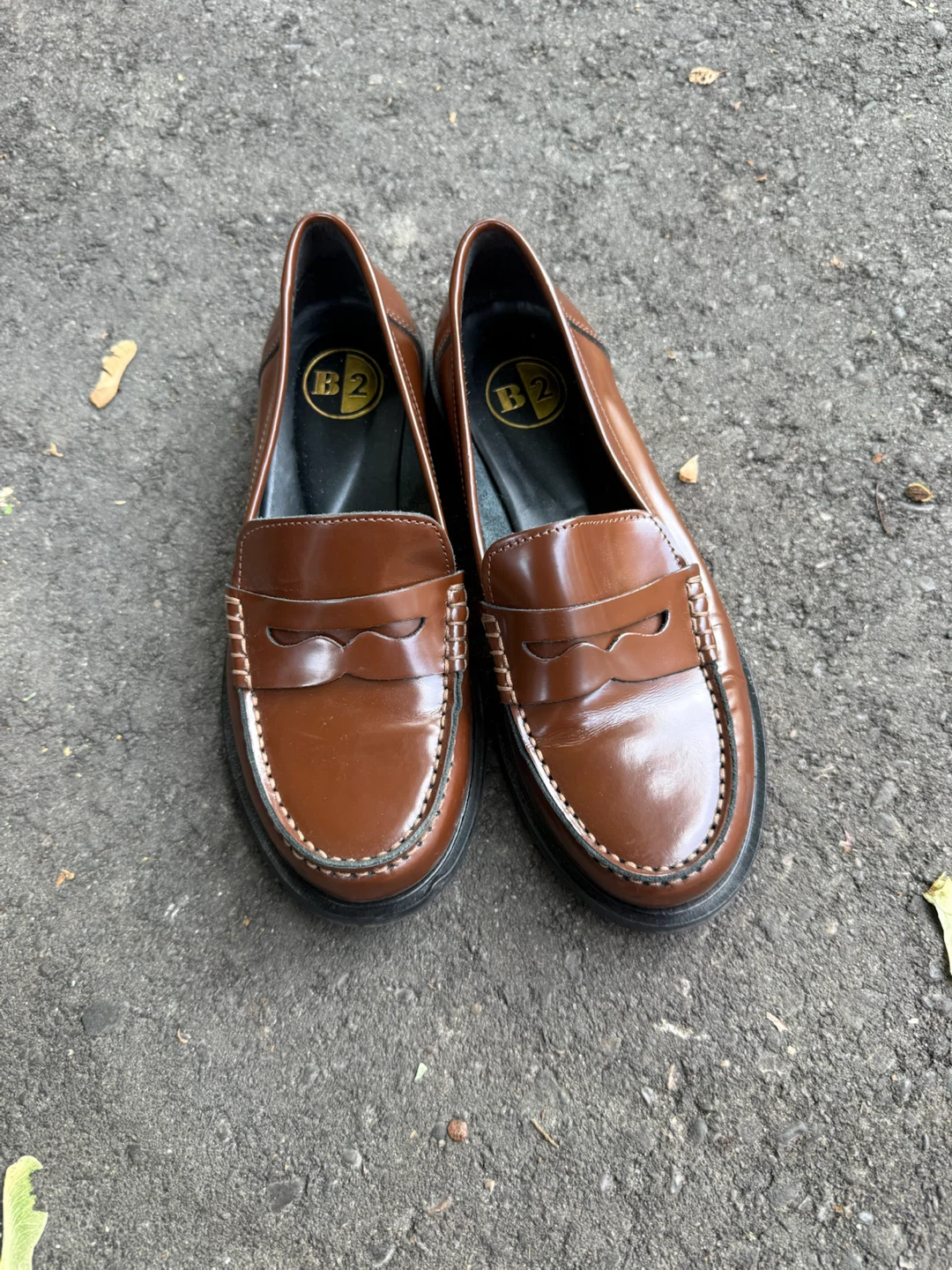 Brown Patent Leather Loafers - photo 2