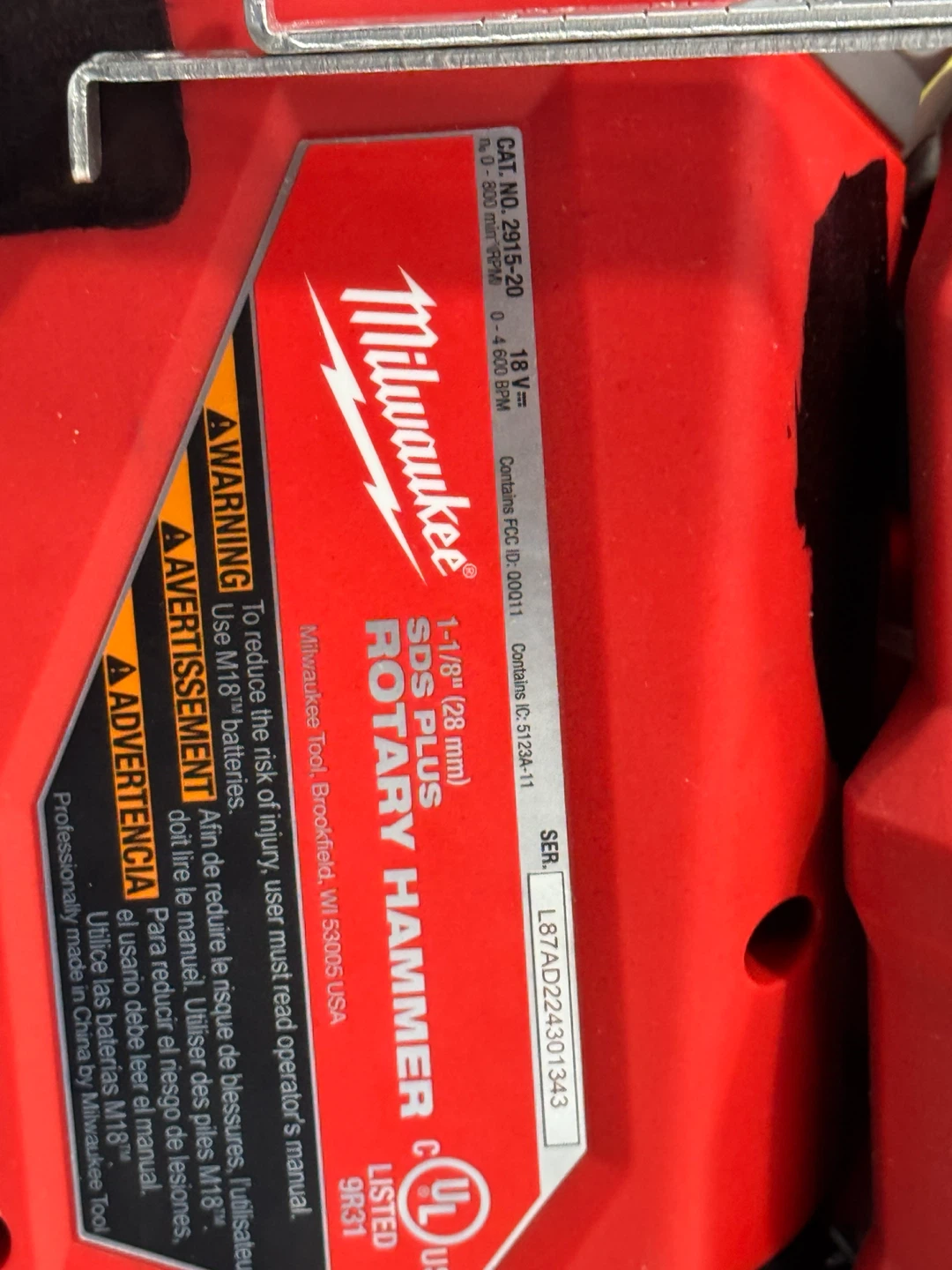 Milwaukee M18 FUEL SDS PLUS Rotary Hammer Kit - photo 4