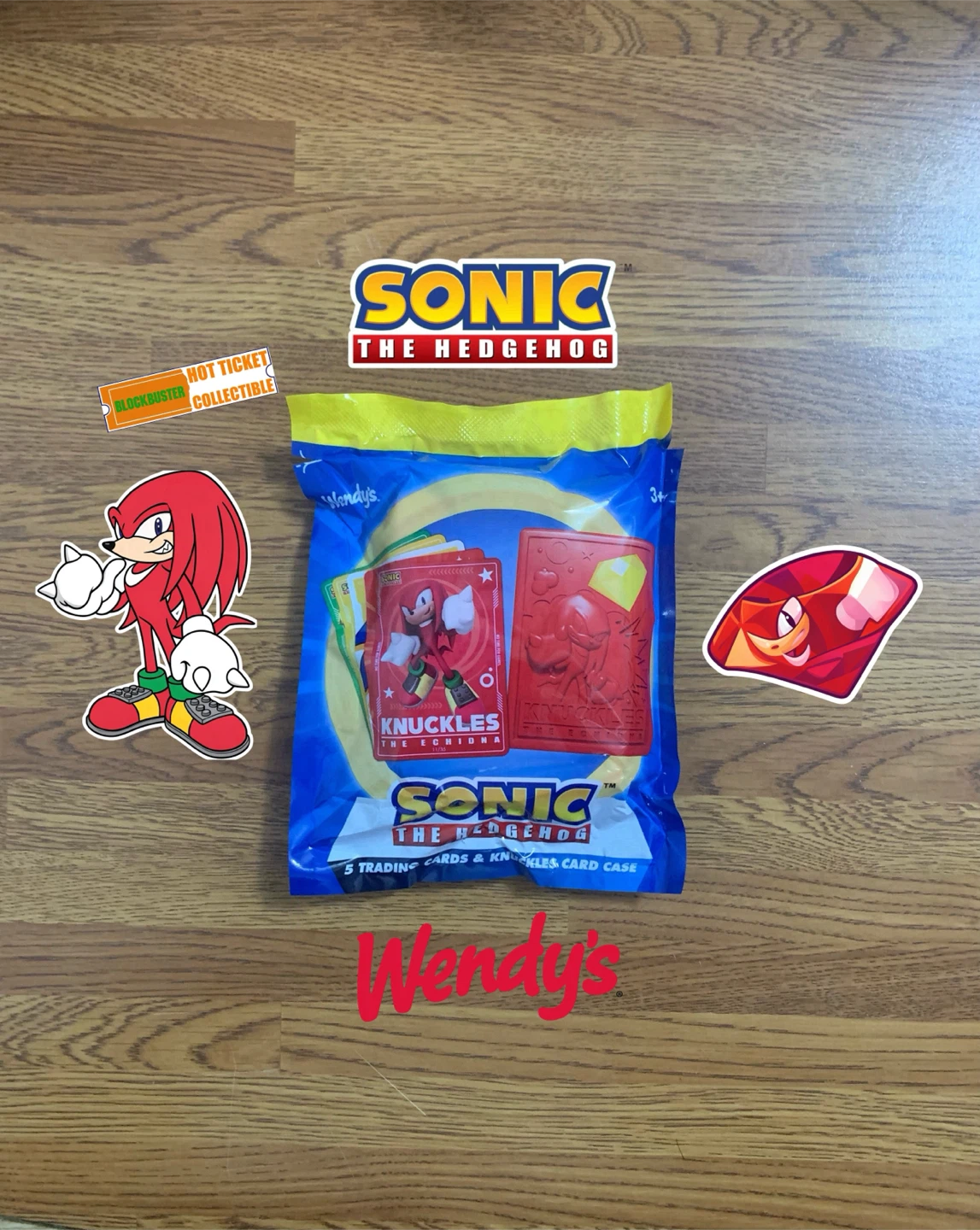 Wendy’s | Sonic The Hedgehog Trading Cards & Case (Knuckles)