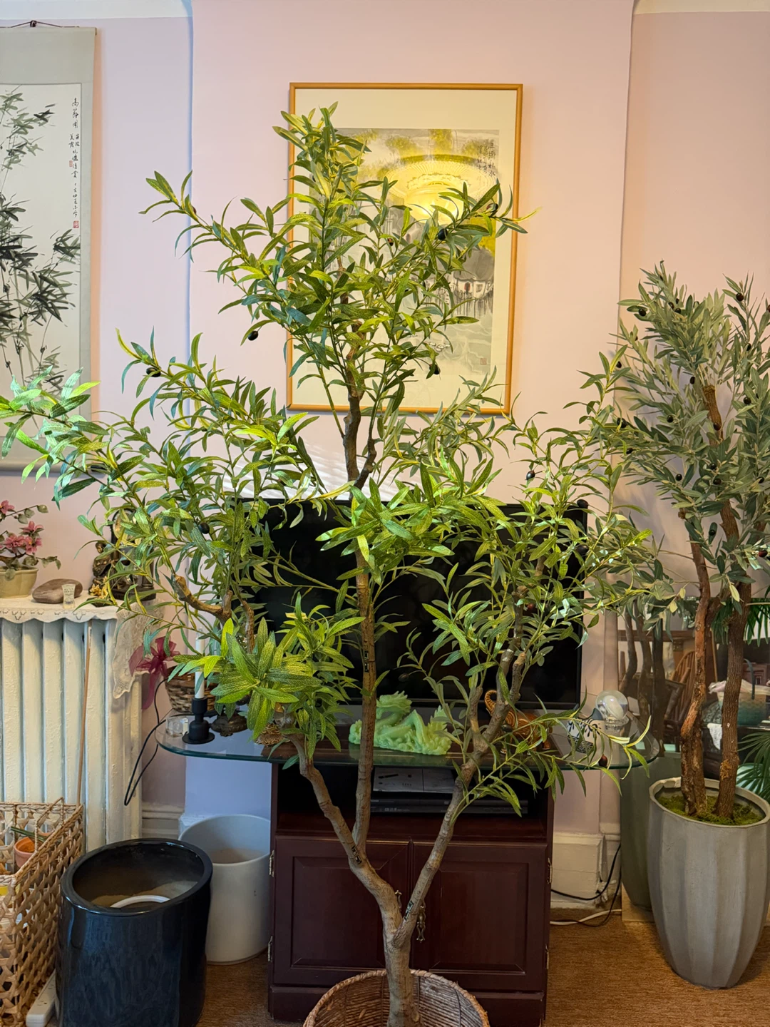 7ft beautiful Artificial Olive Tree in Basket