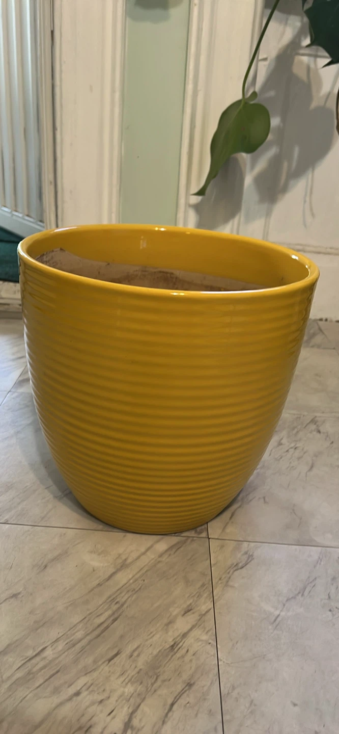 Yellow Ceramic Planter Pot
